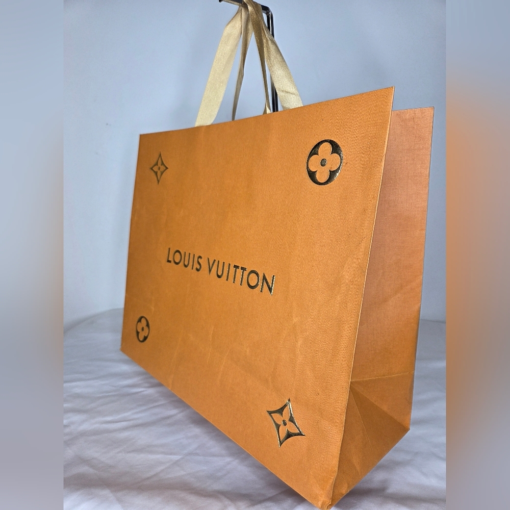 Louis Vuitton Large Shopping Bag In Orange And Gold Accent - Picture 2 of 8